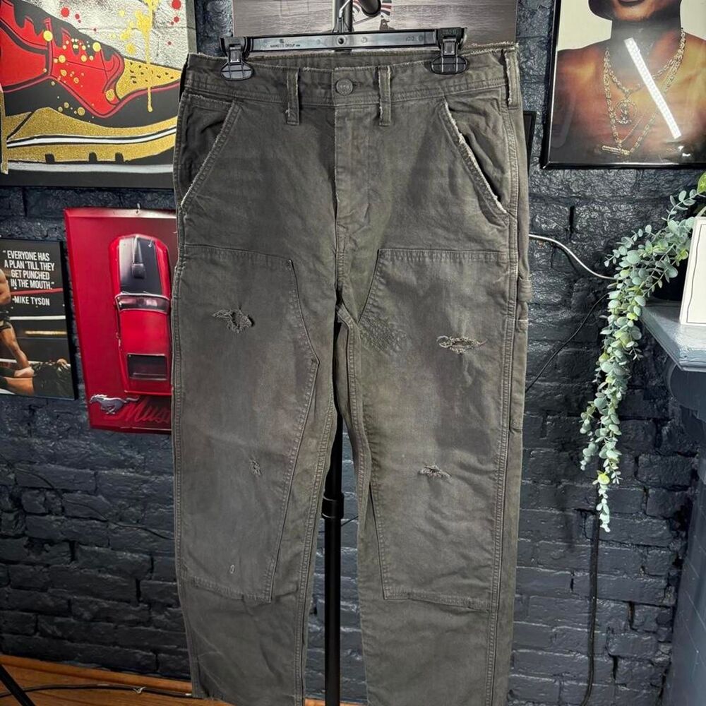 AE Flex Distressed Double Knee Carpenter Utility Pants 30x32